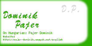 dominik pajer business card